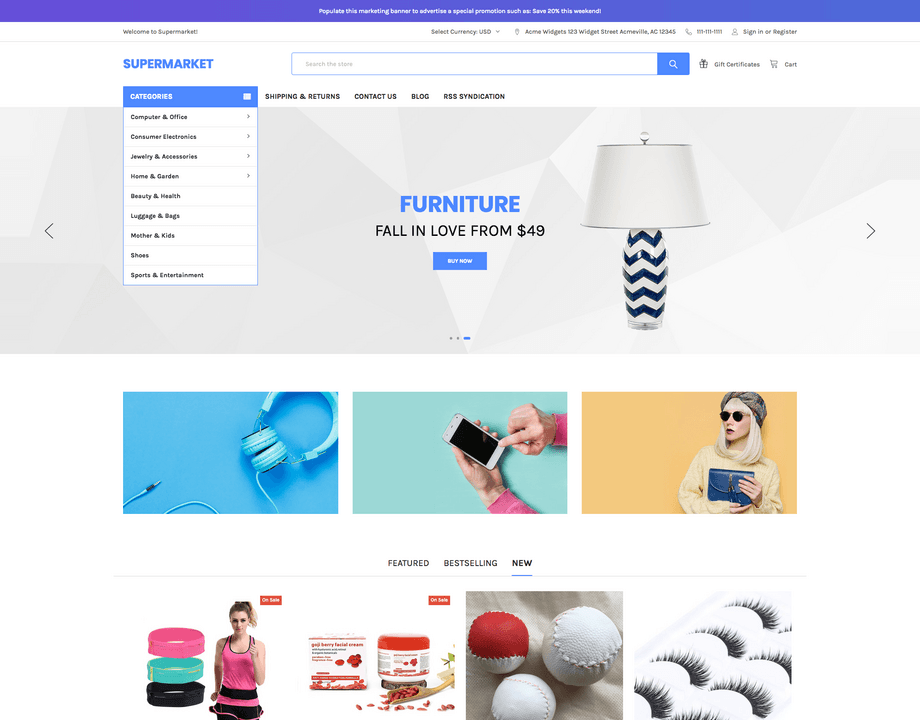 Supermarket Blue